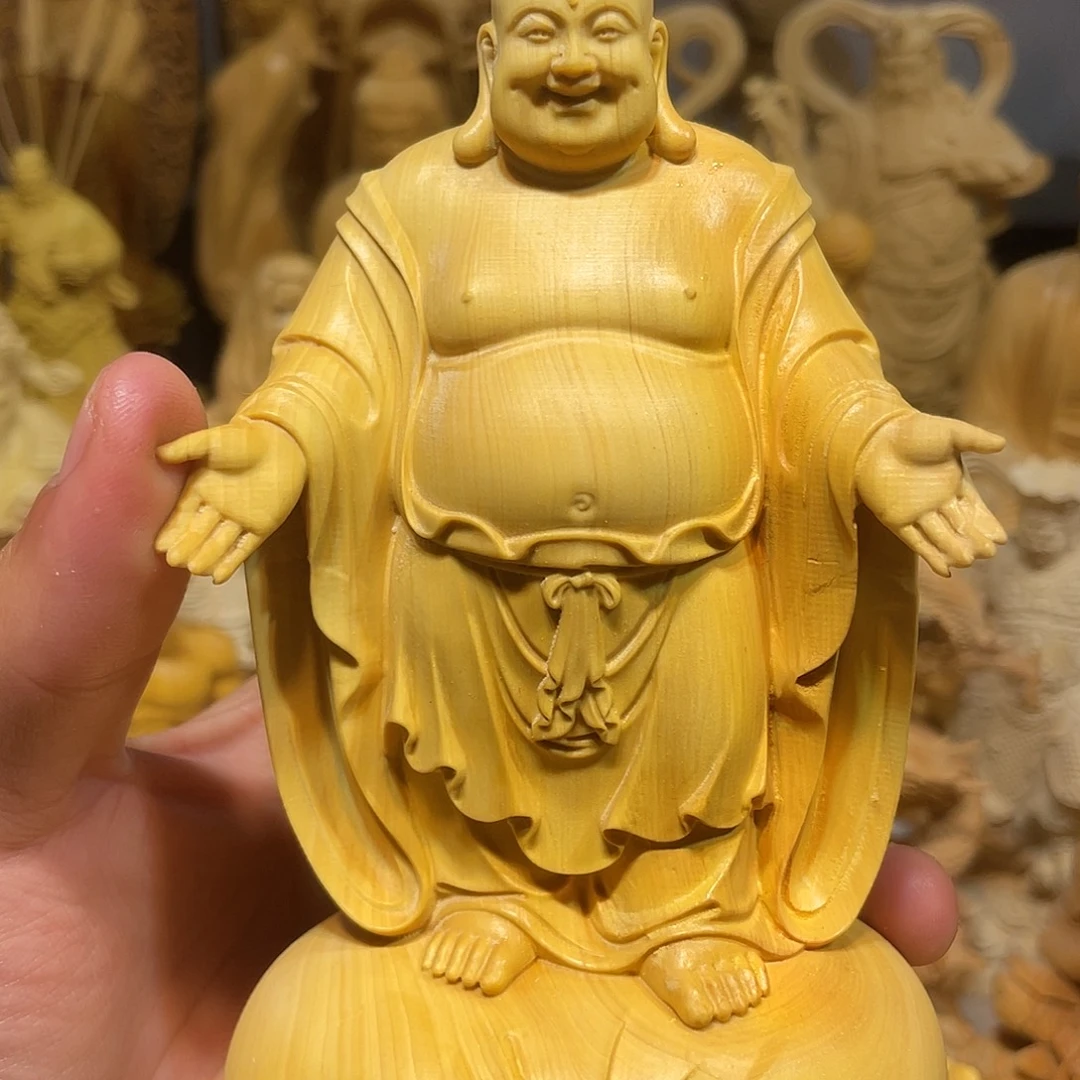 黄杨木黄杨木拥抱世界弥勒佛