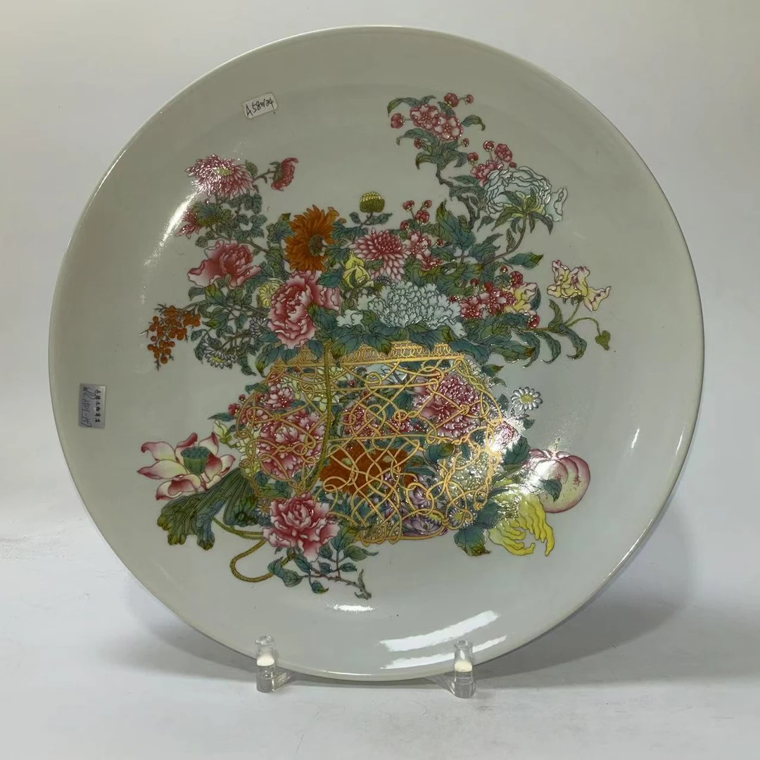 粉彩花卉纹赏盘JD2501-157