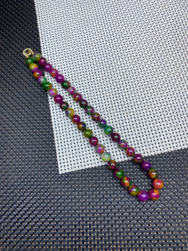 粉彩花色12mm项链651