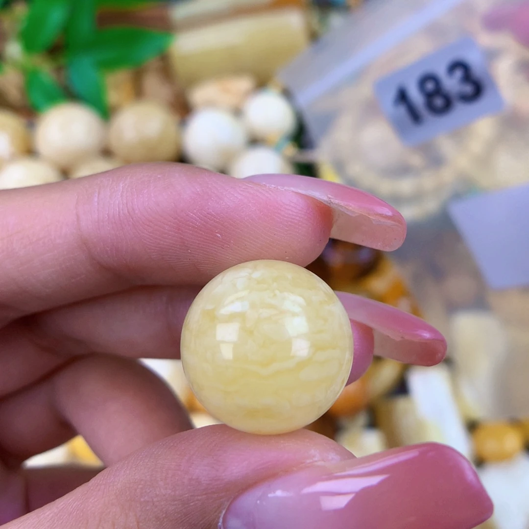 未镶嵌蜜蜡珠宝奇石16.6 孔道粉