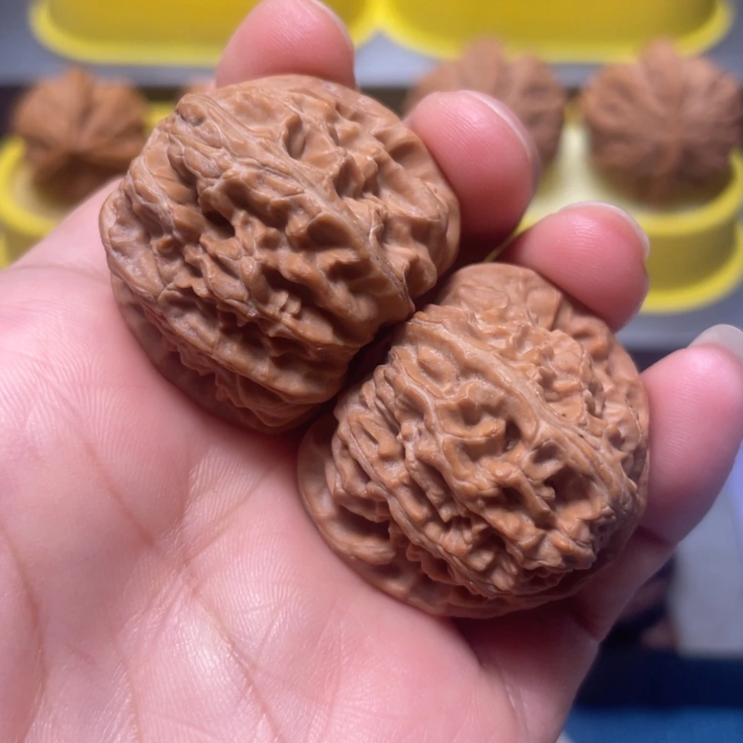 把件文玩核桃球白34