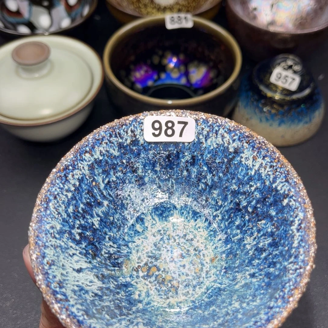 进***逛茶盏987建盏单盏放大漏……