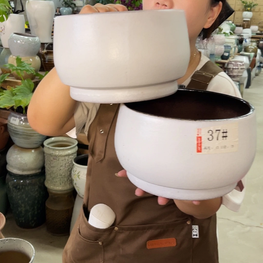 紫砂花盆高度13口径20厘米