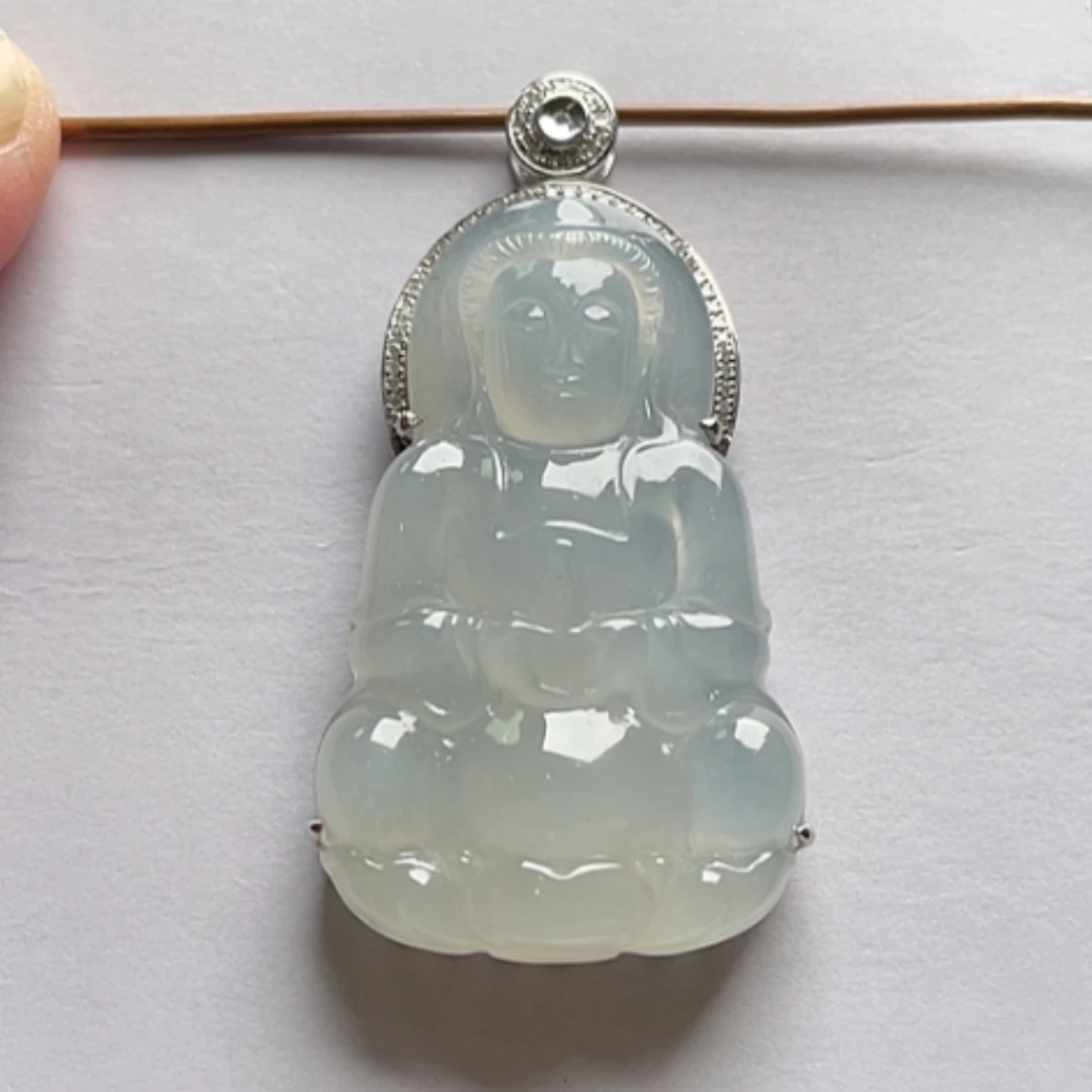 【闪购商品】吊坠(不含链)18K金镶嵌翡翠