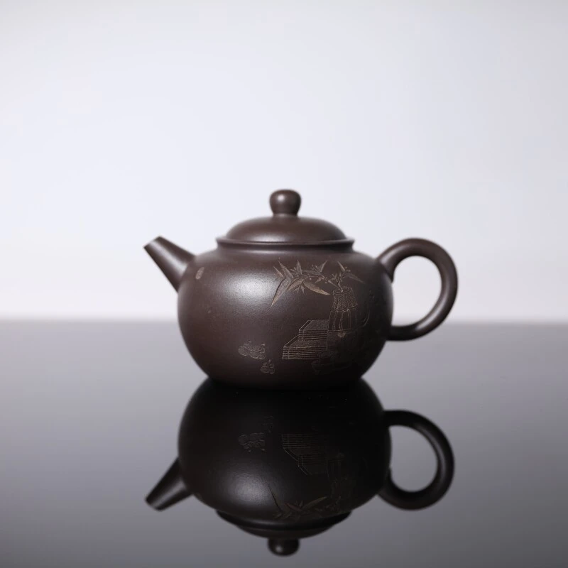 【前墅龙窑丨智行】龚金梅·范家  紫泥  约250CC 紫砂壶