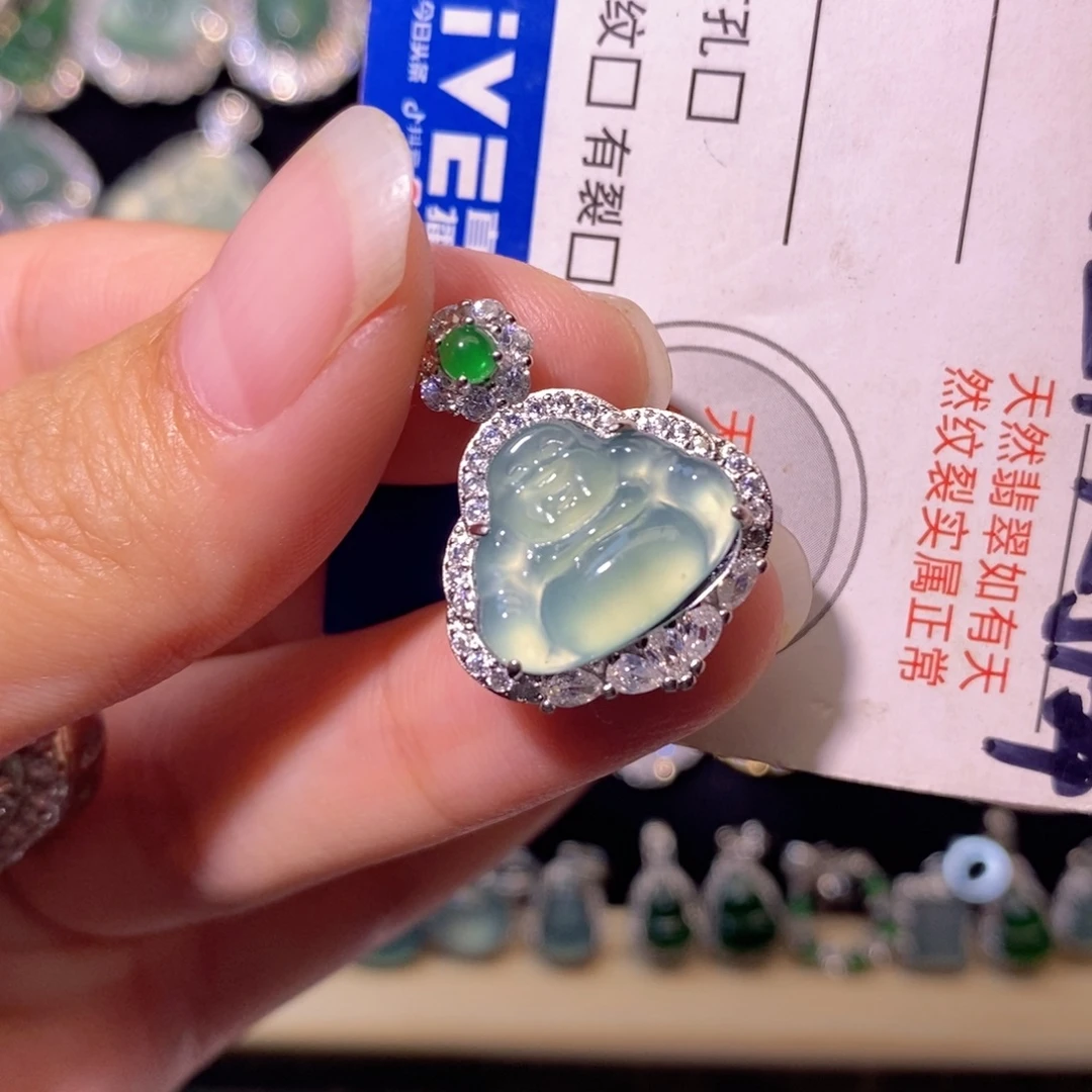 翡翠未镶嵌颈饰天然