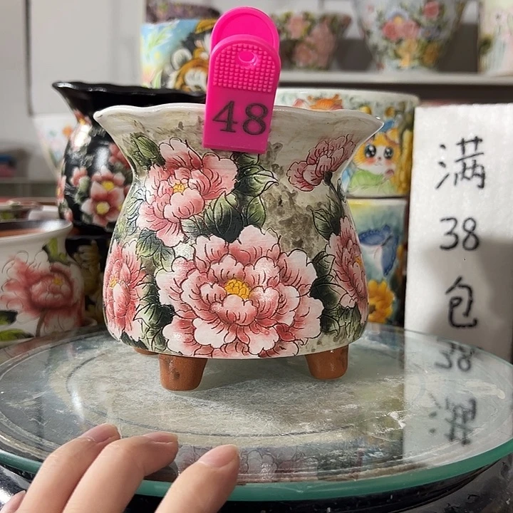 景德镇手绘花盆里面的高级盆