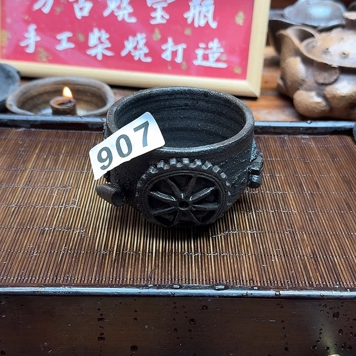 纯手工制作粗陶茶具