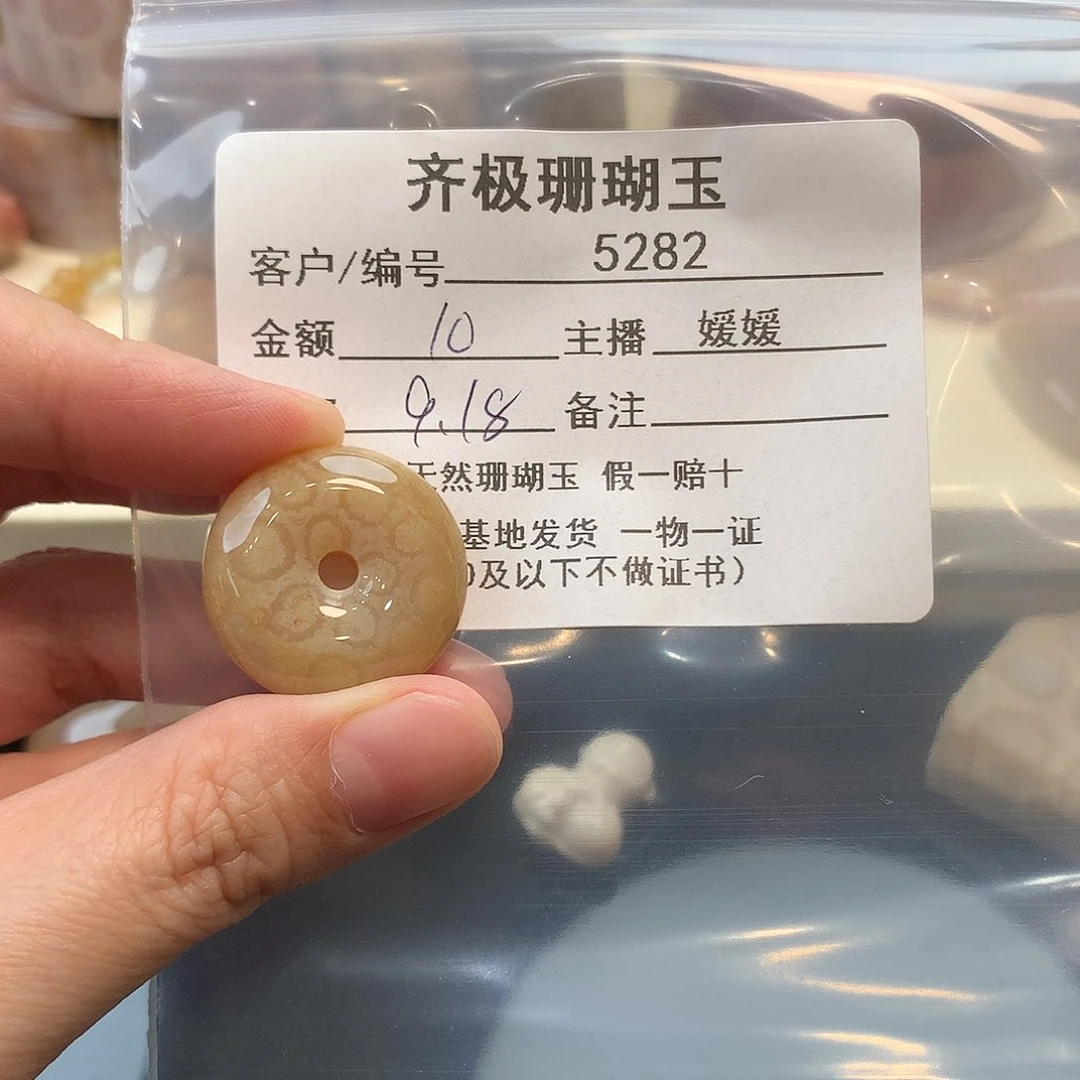 颈饰未镶嵌硅化珊瑚（珊瑚玉）秦*