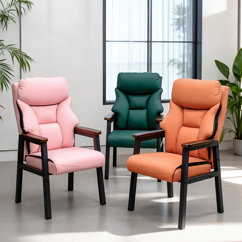 （4把）棋牌室专用滑轮麻将椅舒适麻将馆木扶手椅子久坐德州扑克椅