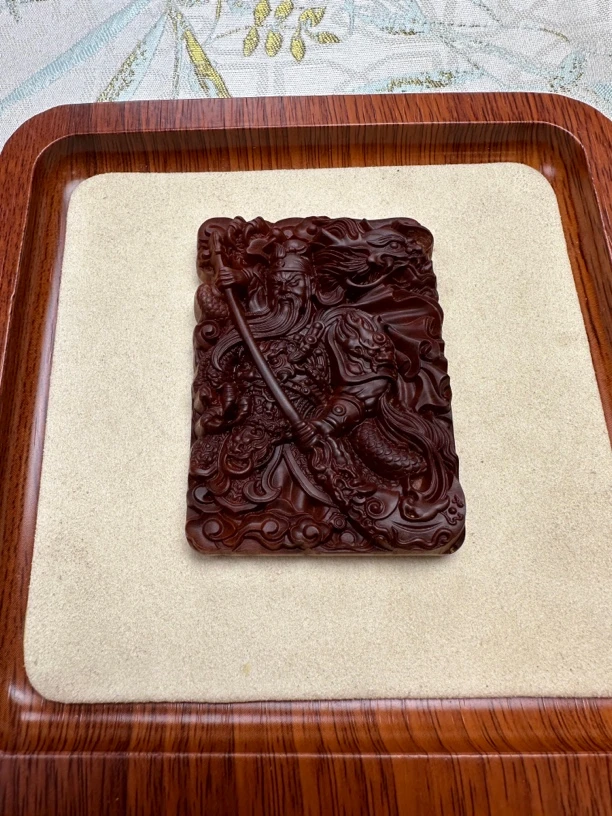 沉水关公571印度老山檀香横纹牌子