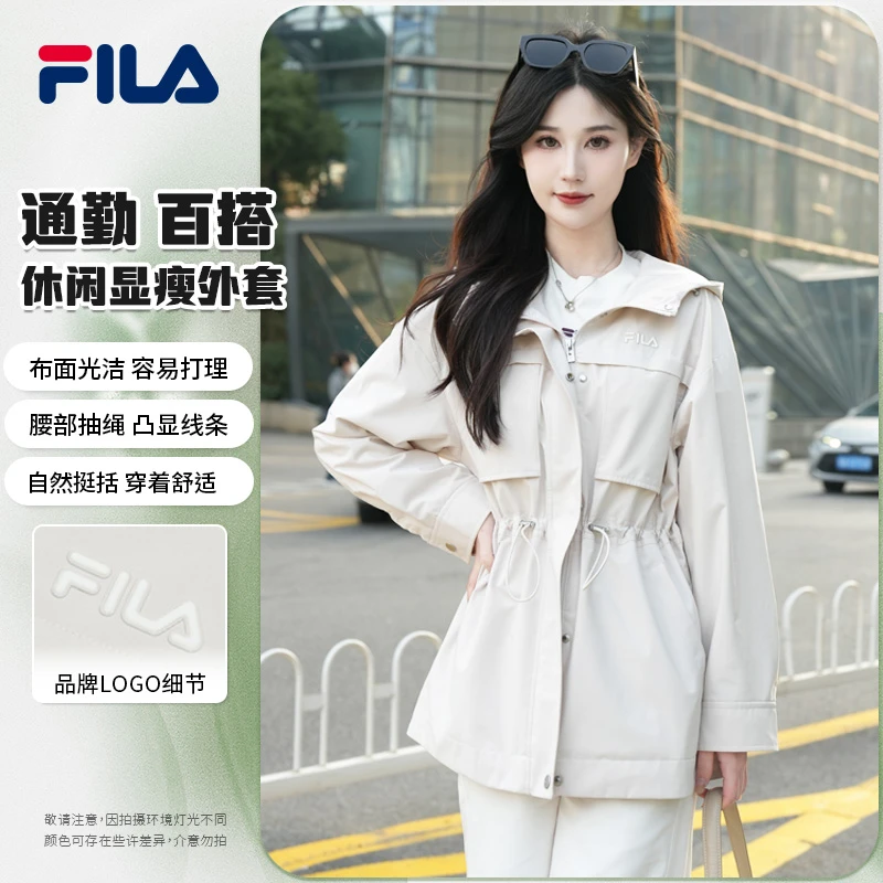 FILA斐乐【夏日出游】女【时尚百搭】秋新款显瘦休闲通勤F51W518702F