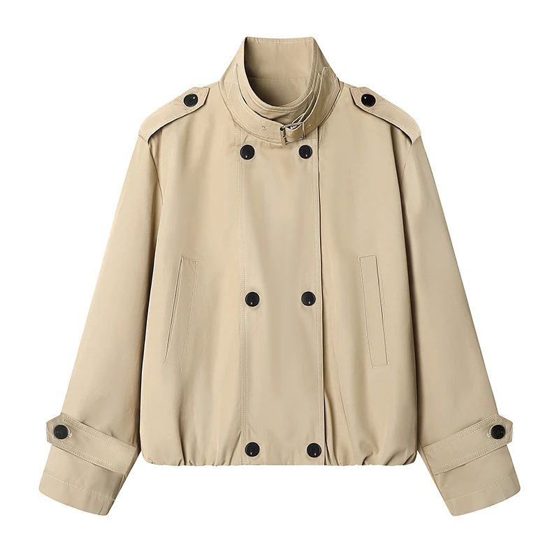 【晓晓严选】短款宽松时尚2025春季新款长百搭英伦风夹克上衣外套