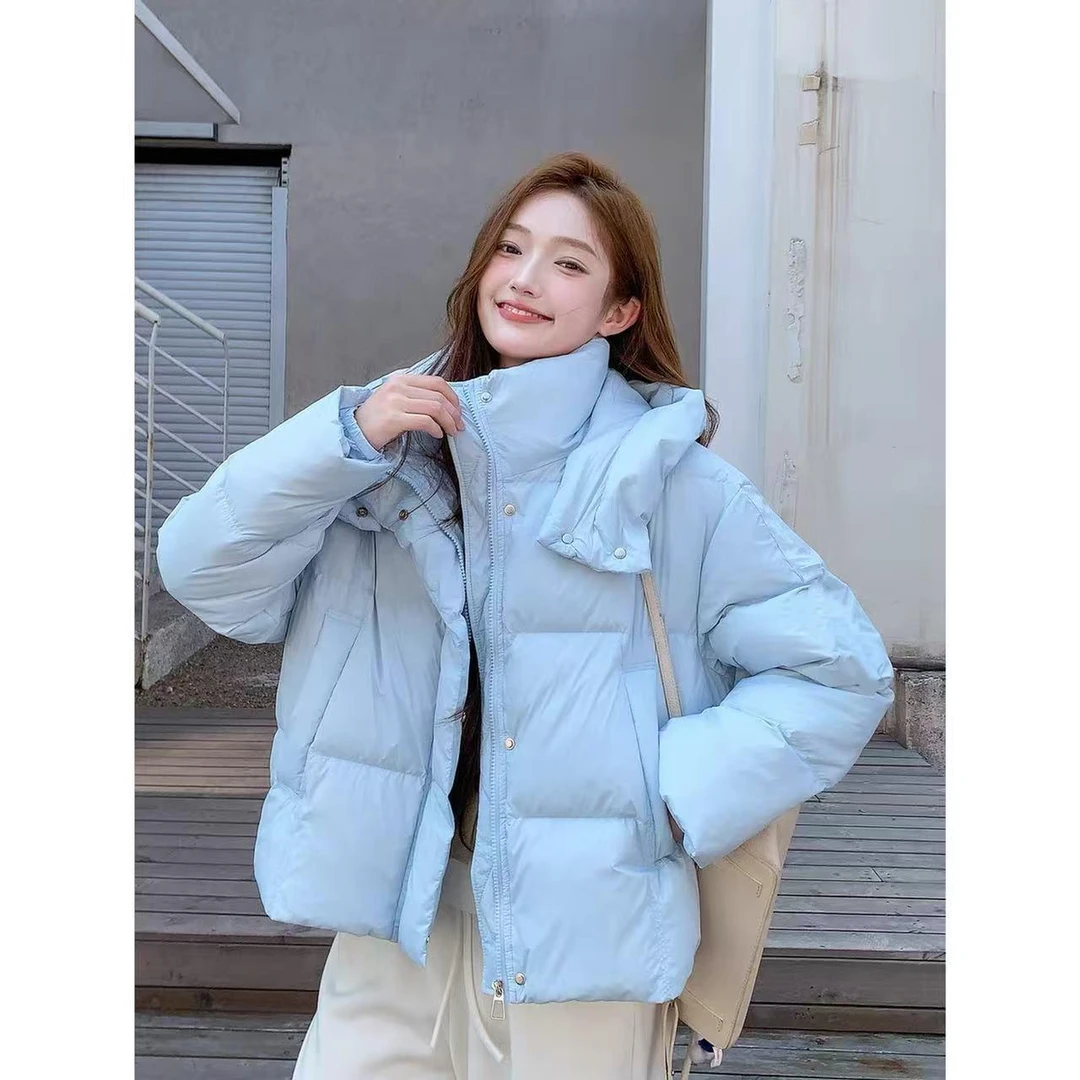 高档泡芙加厚保暖韩系简约新款气质面包服女装6040[RY]J