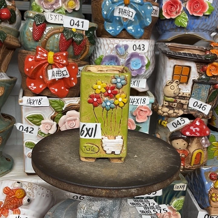紫砂花盆粗陶材质多肉花盆