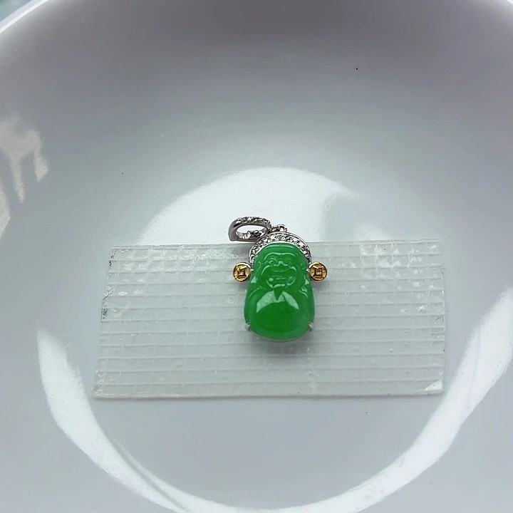 翡翠18K金镶嵌手链天然缅甸翡翠A货