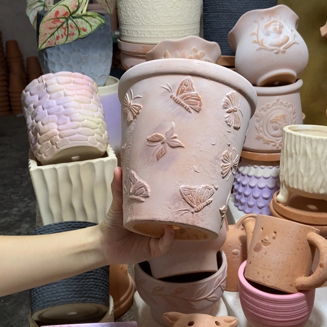 17×17雾化蝴蝶盆1个