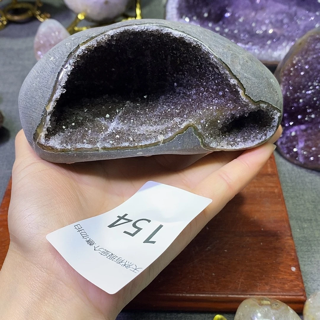 未镶嵌紫晶珠宝半成品