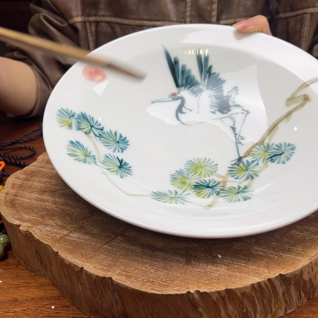 瓷片景德镇陶瓷手工手绘制作