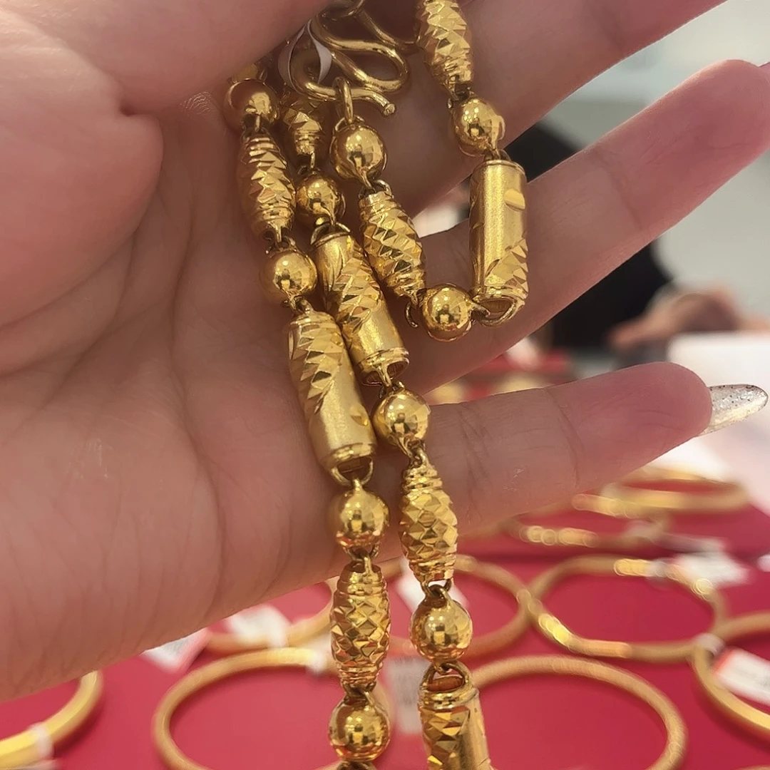 纯银足银全家福项链