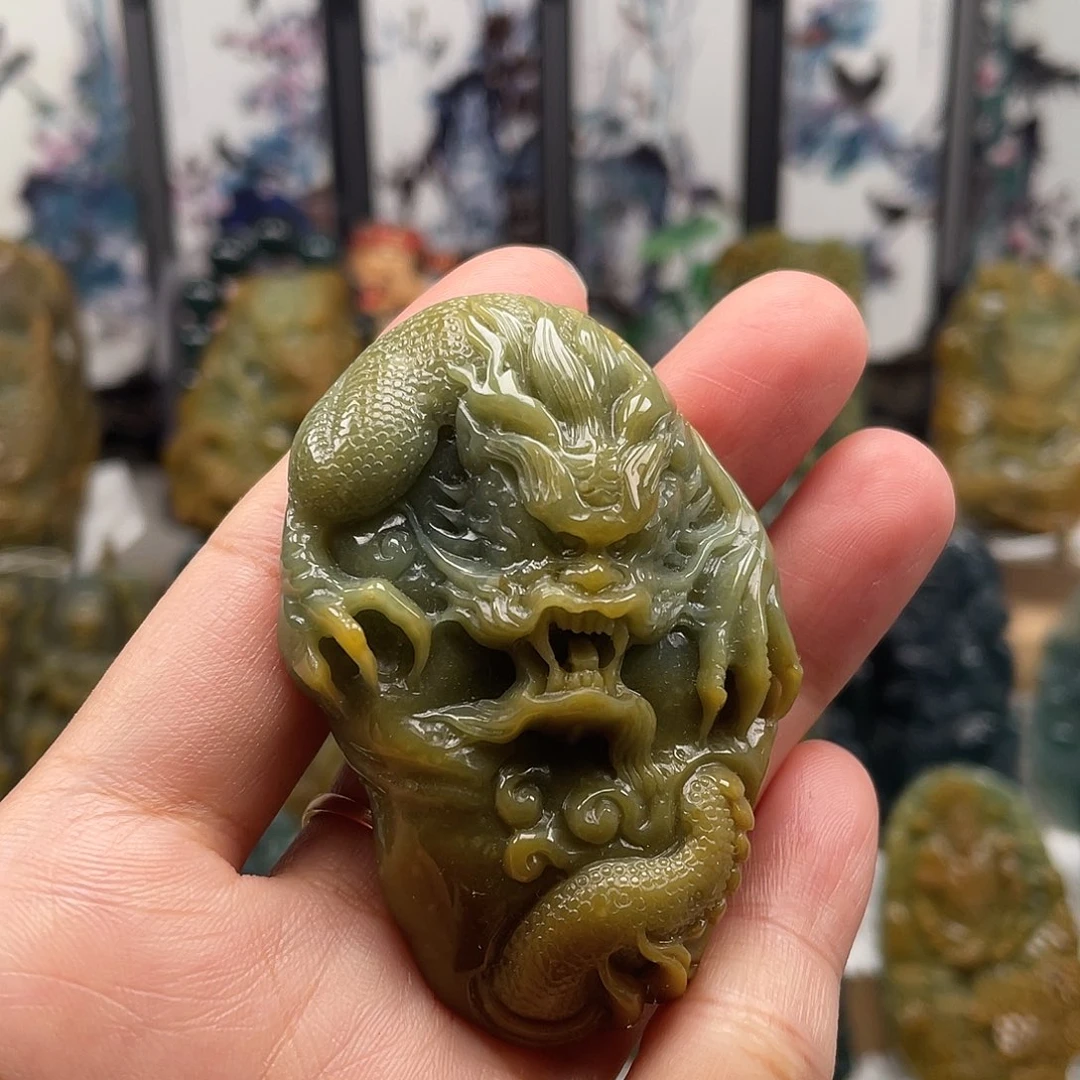 翡翠未镶嵌颈饰天然翡翠a货龙