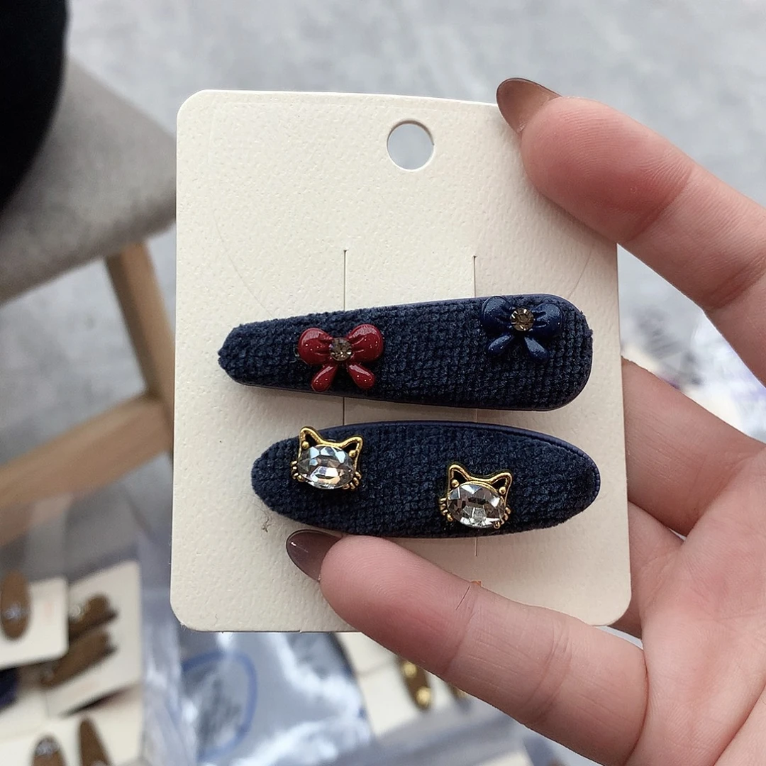 布艺非金属蓝色小猫钻鸭嘴