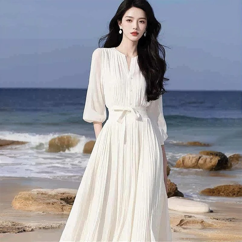 哥弟阿玛施正品2025春夏法式名媛气质女神范高级感大方得体温柔风