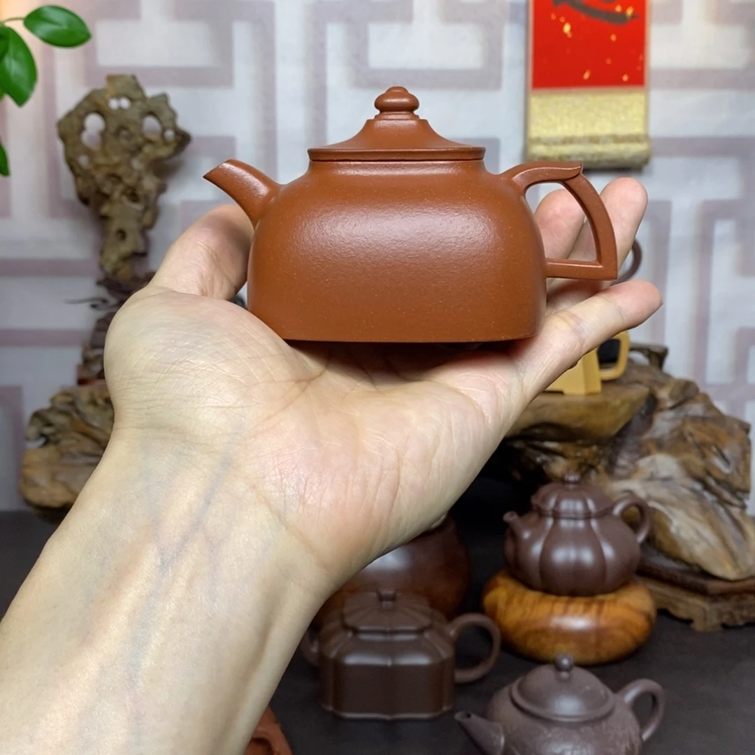紫砂茶壶紫砂茶具降坡泥四方天笠