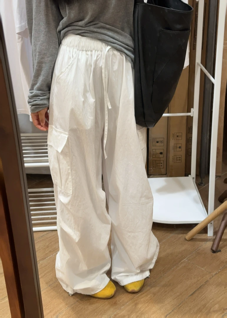 小花同学【罗马画报】韩版休闲宽松百搭工装裤