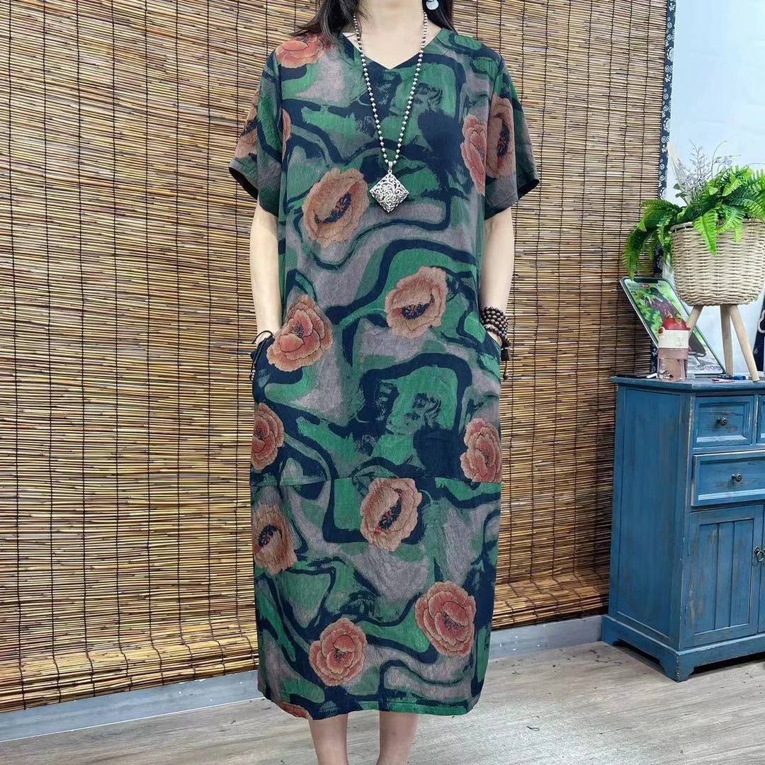 9841新款夏季洋气优雅气质减龄显瘦连衣裙