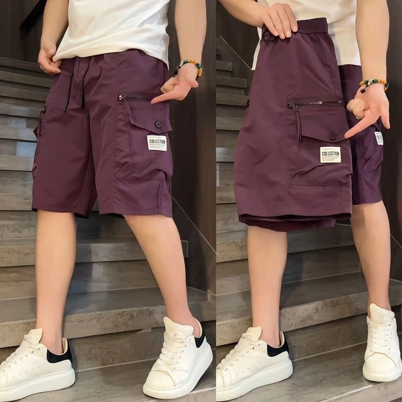 短裤薄款夏季速干韩版冰丝防晒短裤潮流外穿百搭五分裤裤子男士