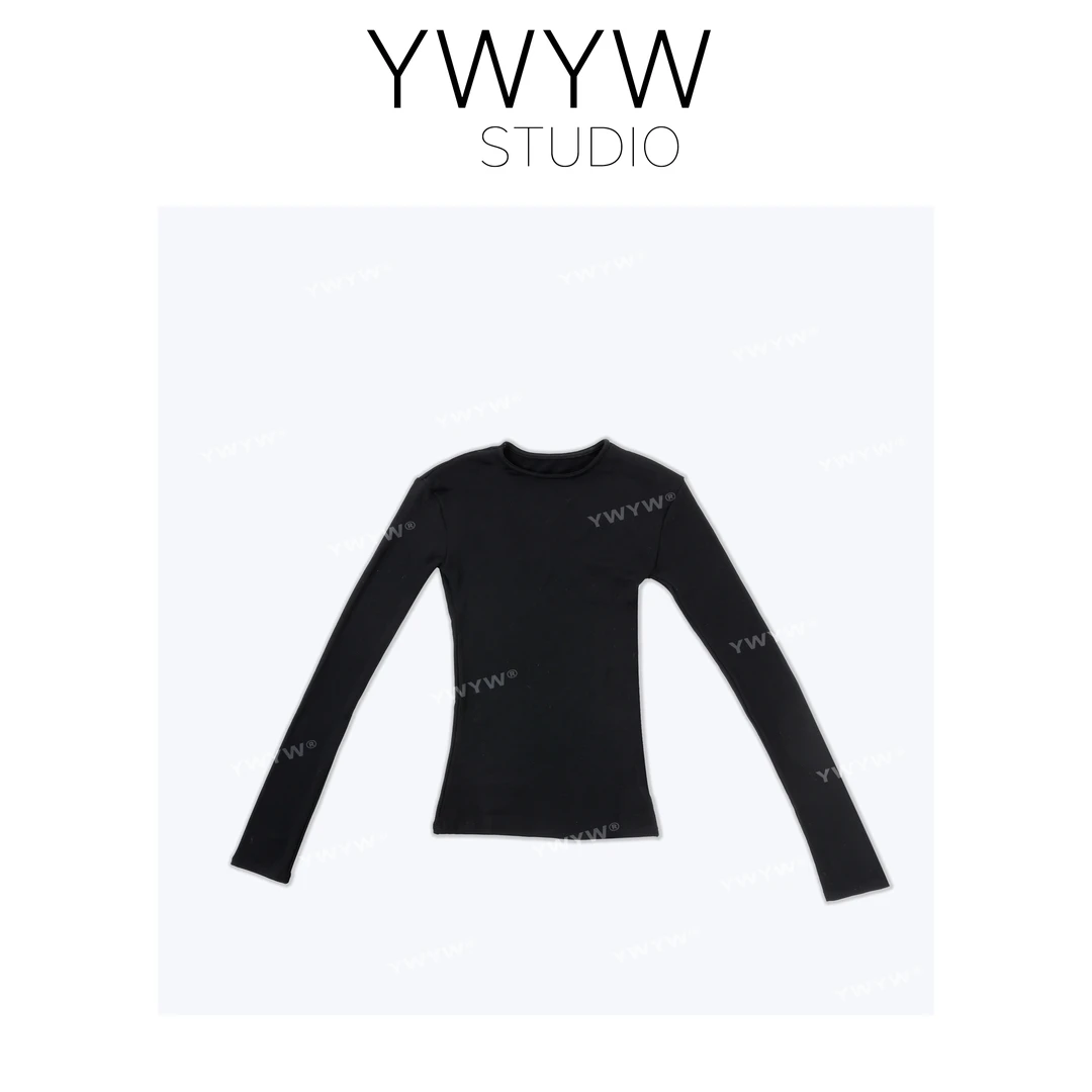 【YWYW24F/W】秋冬百搭打底保暖贴肤baby绒圆领长袖修身体恤3508