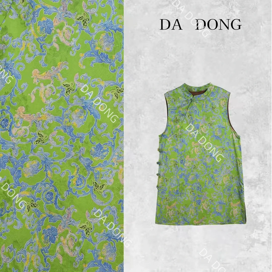 绿花--中式国风气质时尚洋气碎花夏季复古显白休闲显瘦轻奢裙子