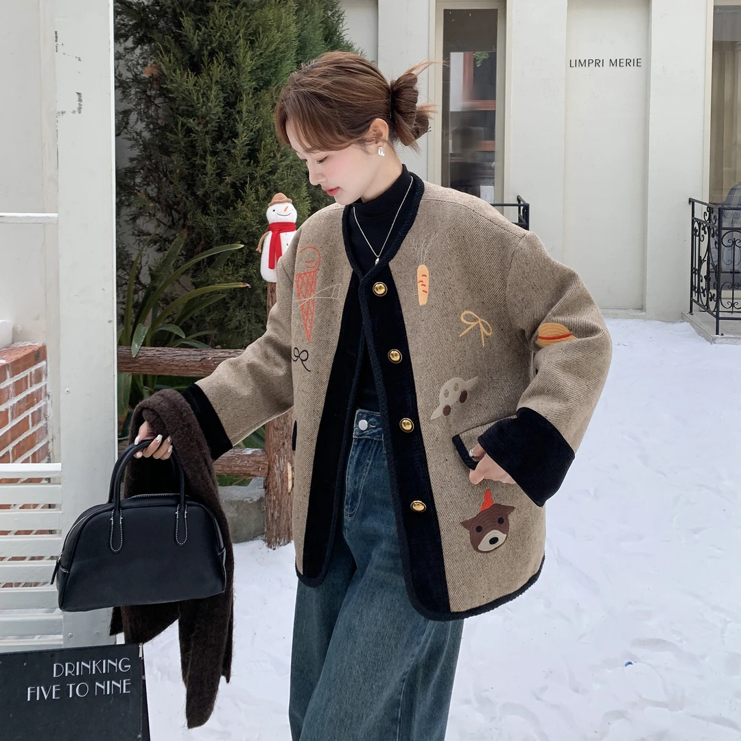 刺绣羽绒服女2025新款深冬超好看洋气独特别致高级感90白鸭绒外套