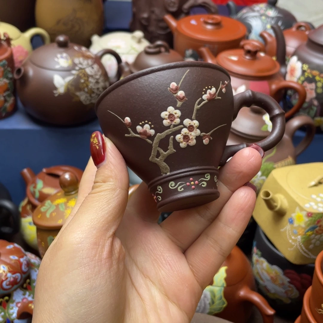 红泥茶杯紫砂主人杯100cc