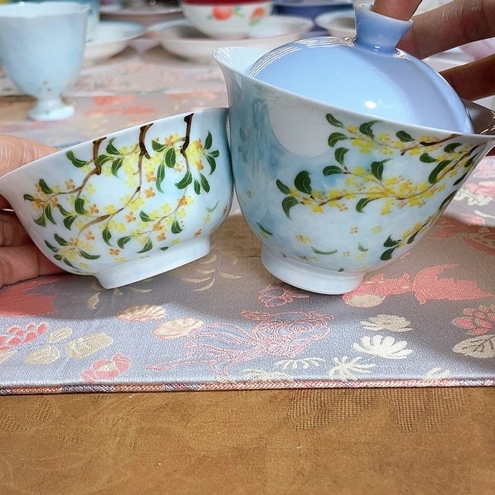 【闪购商品】桂影弄月盖碗加杯哈哈哈