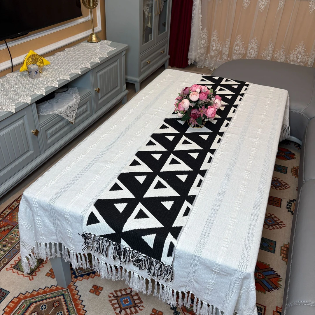 简约美式厚款桌旗