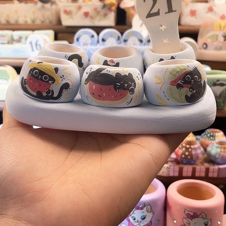 21……手工手绘花盆