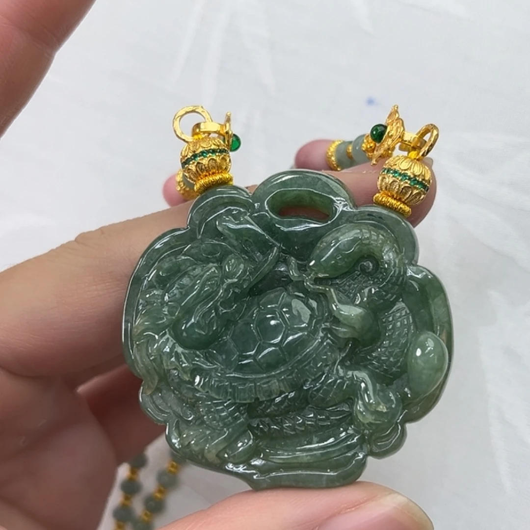 翡翠合金吊坠(赠链)国风