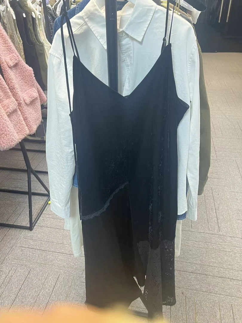 Tender Jinger【黑标】不规则下摆吊带连衣裙T53MUX41350