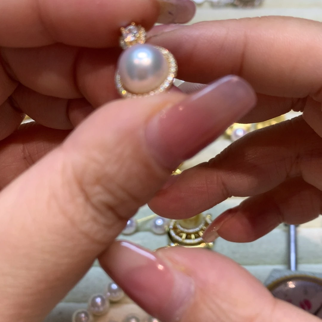 海水珍珠颈饰银S925镶嵌