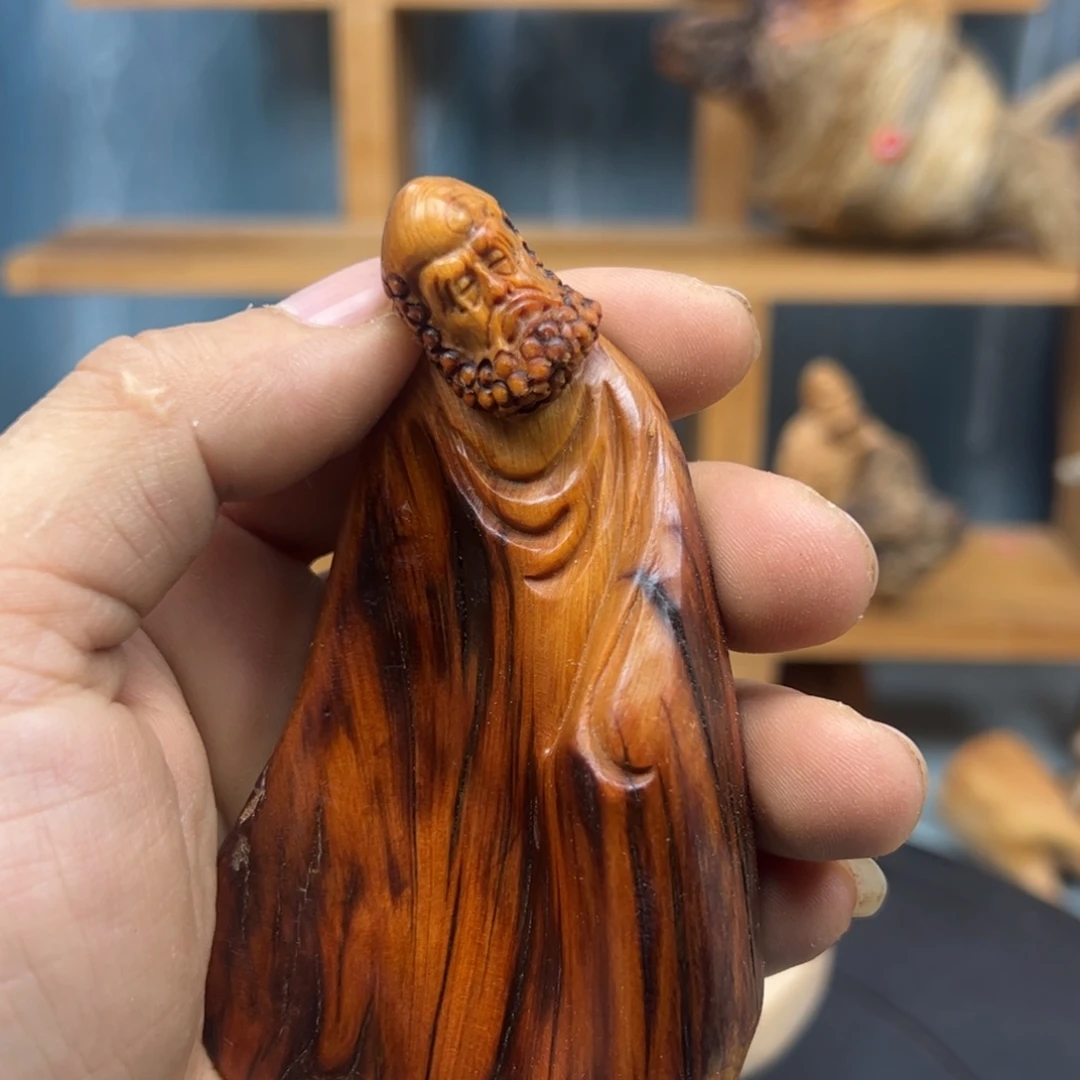 木依**我崖柏木摆件手把件