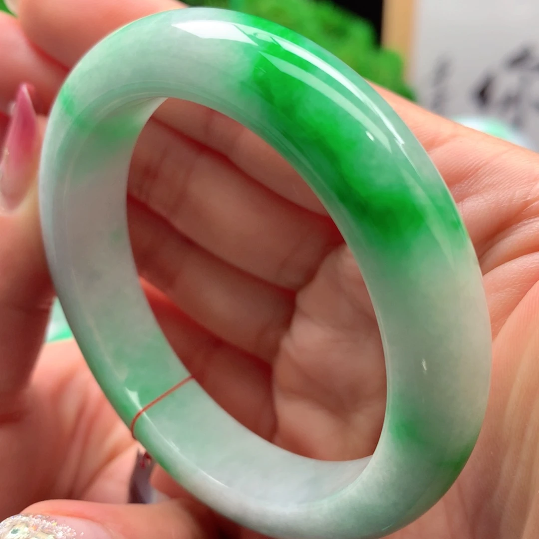 未镶嵌手镯翡翠缅甸55圈口