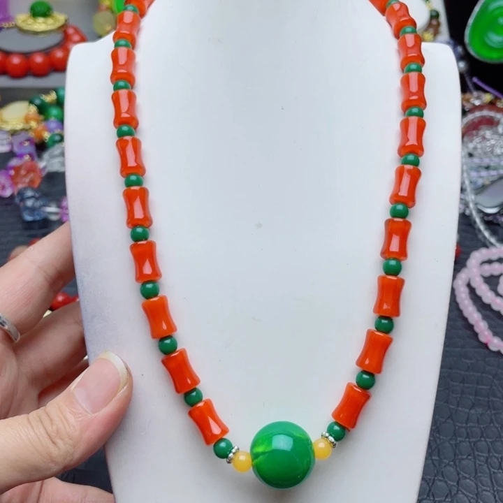 树脂制品74号糖心项链