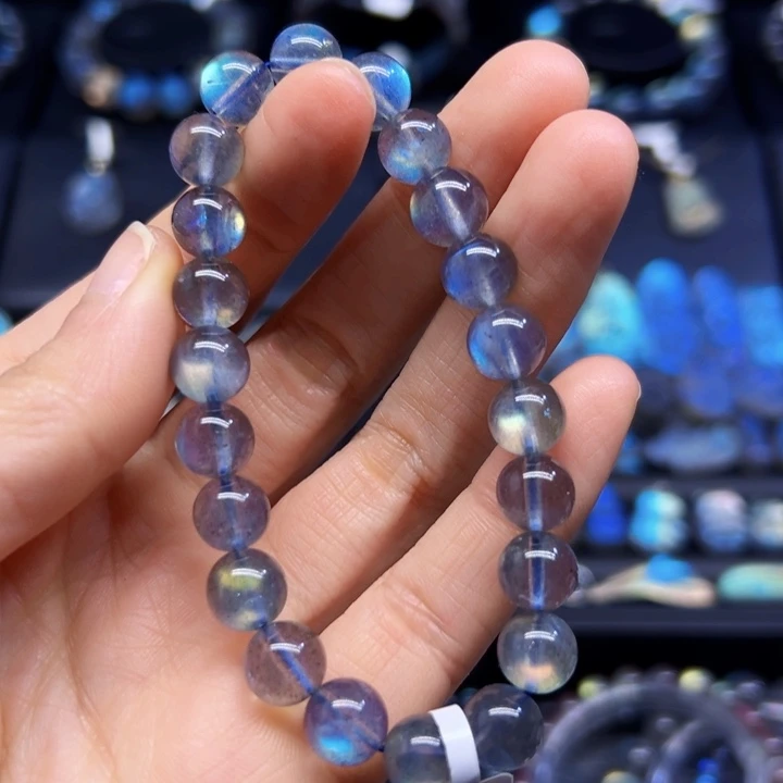 拉长石手串未镶嵌9左右