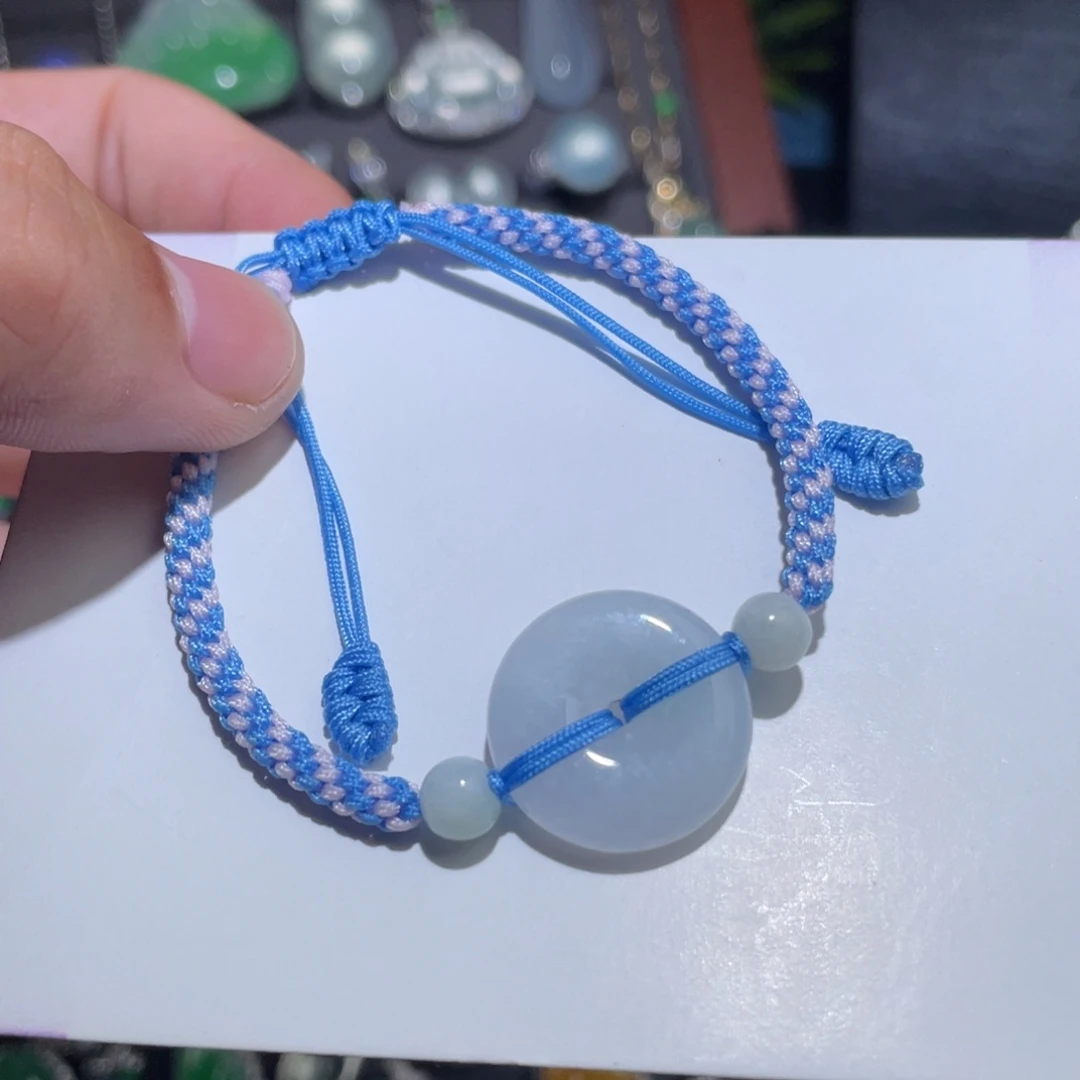 翡翠未镶嵌项链手绳