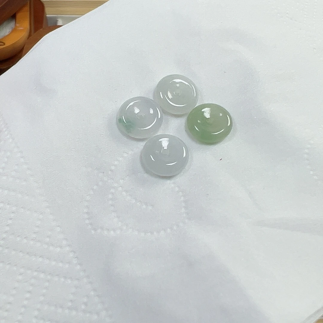 翡翠散珠G*x翡翠平安扣4个