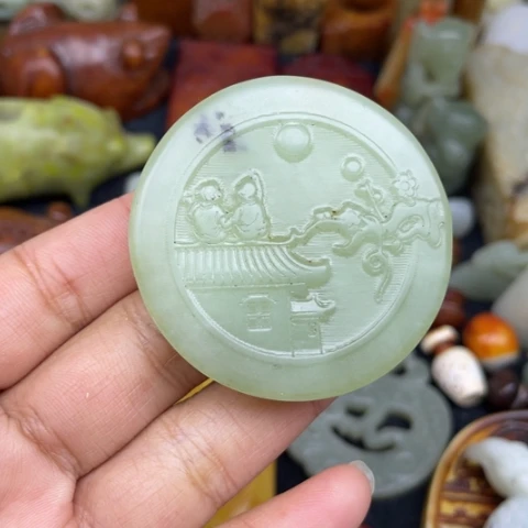 蛇纹石玉未镶嵌颈饰55