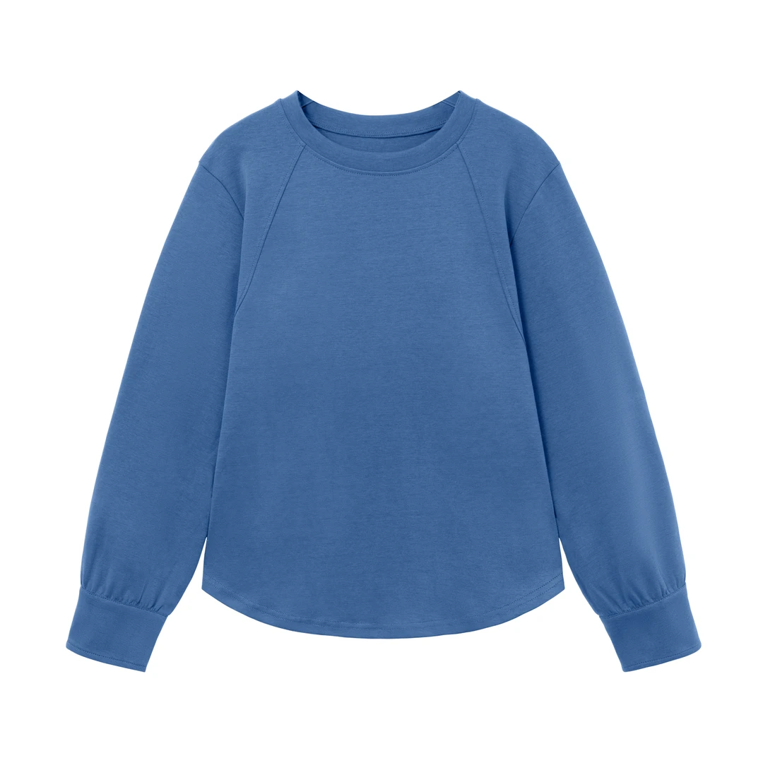 2025新款时尚百搭舒适简约休闲宽松圆领长袖卫衣60012