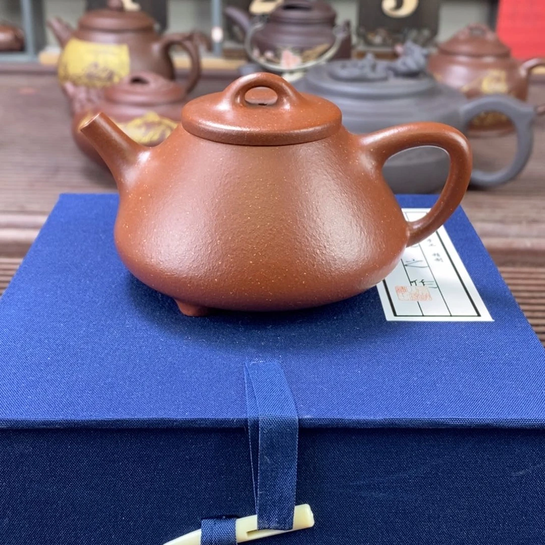 紫砂茶壶白2 李建明 子冶石瓢 降坡泥